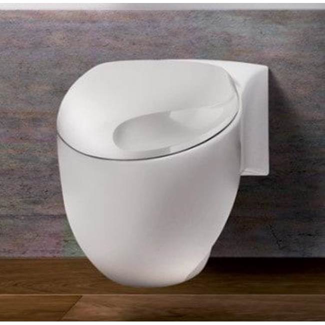 AeT Italia Wall-Hung Toilet With Personalized Drop - White Brilliant. Total Clean.  Fits With Geberit In Wall Tank Part No: 111.798.00.1