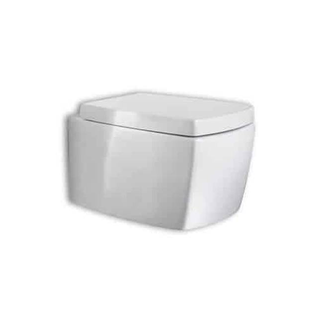 AeT Italia Square Plus - Wallhung Toilet Shinny White 77Lbs Seat C521R Not Included  Fits With Geberit In Wall Tank Part No: 111.798.00.1 1.2 Gpf / 4.5 Lpf