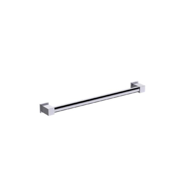 Kartners 9800 Series  24-inch Round Grab Bar with Square Ends-Brushed Nickel