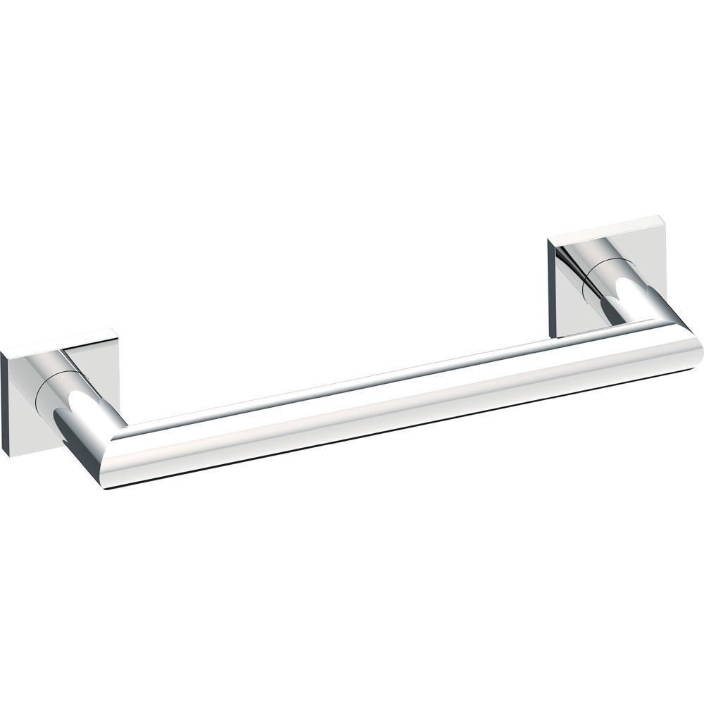 Kartners 9600 Series 42-inch Mitered Grab Bar with Square Rosettes-Polished Nickel