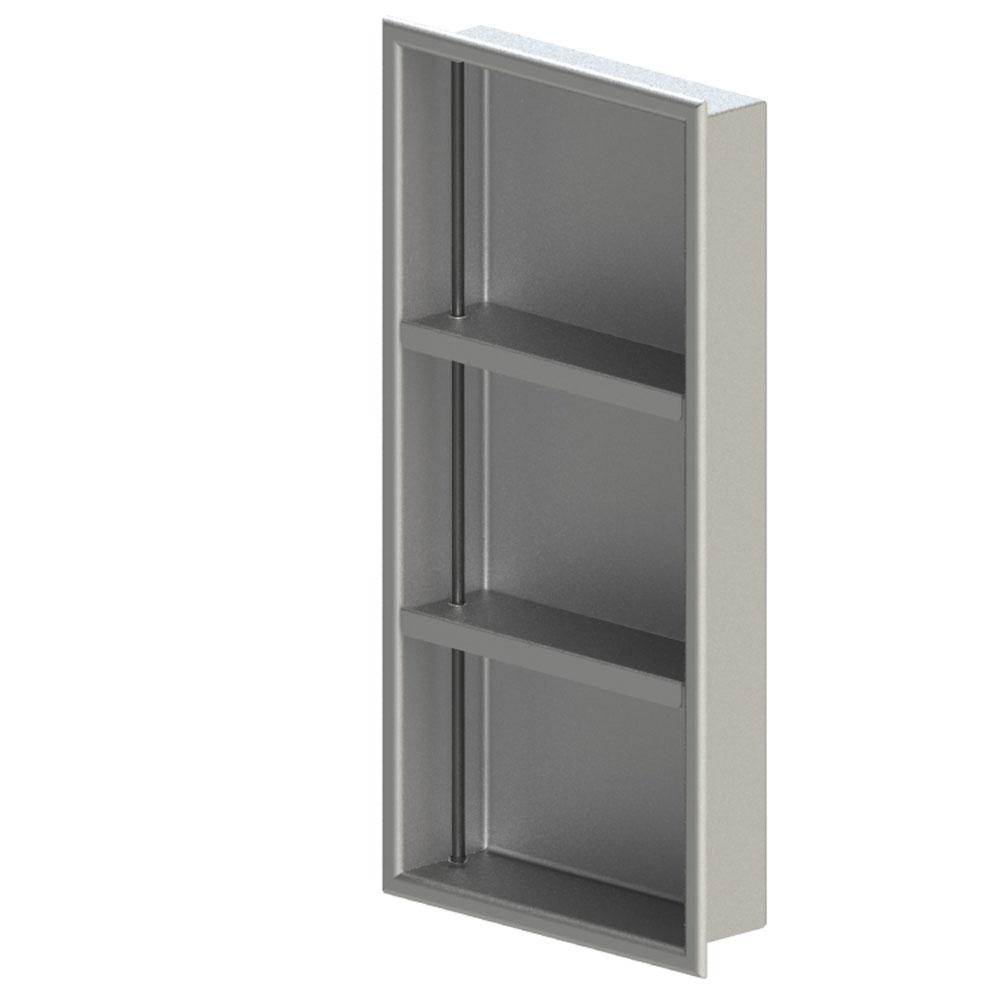 Rubinet Canada 12'' X 24'' Recessed Wall Niche With Two Adjustable Shelves (For Vertical Use)